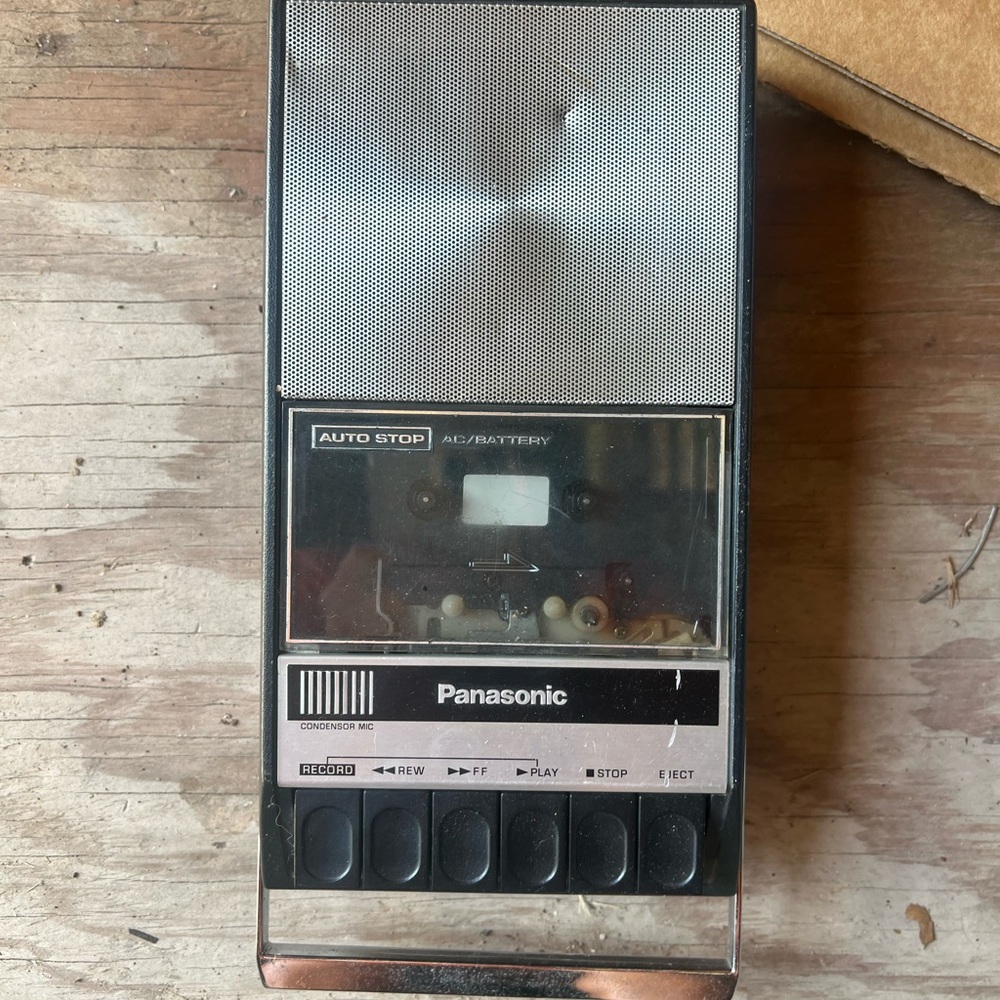 Panasonic Silver and Black Cassette Player